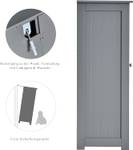 Badezimmerschrank Aufbewahrungsschrank Grau - Holzwerkstoff - 30 x 81 x 60 cm