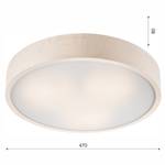 Round Plafonnier cylindrique Blanc - 47 x 47 cm