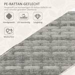 Rattan Gartenmöbel Set 860-162V00GG Grau - Textil - 68 x 74 x 200 cm