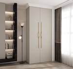 Armoire à portes battantes Como 2 Beige - Doré - 110 x 40 cm