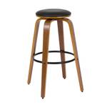 Tabouret de bar Arthus (Lot de 2) Noir - Bois massif - 44 x 78 x 44 cm