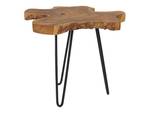 Table basse CAMROSE Noir - Marron - Bois massif - 60 x 56 x 60 cm