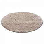 Tapis shaggy UNI L ⌀80 beige Beige - 80 x 80 cm