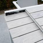 Ausziehbarer Gartentisch TULUM Weiß - Metall - 100 x 75 x 160 cm