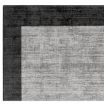 Tapis fait main uni à bordures LAME Argenté - 200 x 200 cm