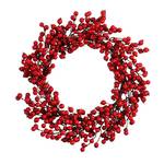 Weihnachtskranz Beeren Rot - Metall - Papier - Kunststoff - 50 x 10 x 50 cm