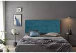 TÊTE DE LIT CALA TISSU BLEU 145 Bleu - Profondeur : 145 cm