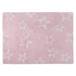 Tapis lavable en coton, STARS Rose foncé