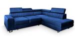 Ecksofa NOLA L-S Blau - Ecke davorstehend links