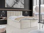 Boxspringbett mit Topper ARTENO Beige - Breite: 200 cm - H3