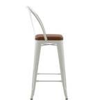 Tabouret de bar Charly (Lot de 2) Blanc