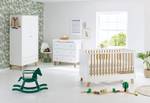 Ensemble de chambre de bébé Pan Kids 3 éléments - Blanc / Chêne - Largeur : 1 cm