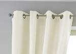 Vorhang Ösen Leinen Optik Grobfaser Weiß - Textil - 140 x 245 x 1 cm