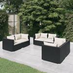 Garten-Lounge-Set (6-teilig) 3013635-18 Schwarz - Creme - Weiß