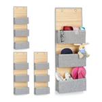 Organisateur gris mural bambou lot de 4 Hauteur : 94 cm