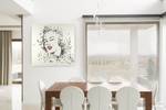 Acrylbild handgemalt Marilyn Monroe Schwarz - Weiß - Massivholz - Textil - 80 x 80 x 4 cm