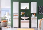 Armoire de toilette Mezzo Blanc - En partie en bois massif - 37 x 77 x 23 cm