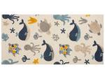 Tapis enfant PORSEA Beige - Bleu - Gris - Fibres naturelles - 80 x 1 x 150 cm