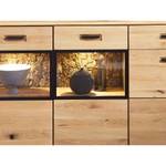 Vitrine Morena 2 mit LED Braun - Massivholz - Holzart/Dekor - 60 x 205 x 39 cm