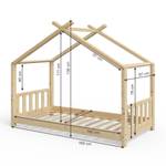 Kinderbett Design 160x80cm Natur Holz