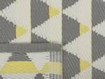 Tapis d'extérieur HISAR Gris - Blanc - Jaune - Textile - 105 x 60 x 60 cm