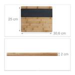 3 x Schneidebrett aus Bambus Braun - Bambus - Stein - 31 x 2 x 25 cm