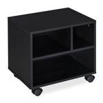 Caisson de bureau avec 3 compartiments Noir - Bois manufacturé - Matière plastique - 40 x 36 x 30 cm