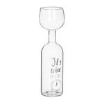 XXL Weinflasche mit Glas