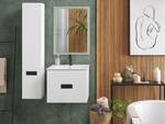 Armoire de salle de bain TUDELA Blanc - Bois manufacturé - 30 x 150 x 46 cm