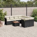 Gartensitzgruppe K4750(9-tlg) Schwarz - Massivholz - 69 x 62 x 62 cm