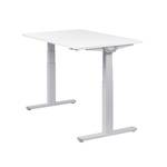 Elektrischer Tisch Premium Line Melamin Weiß - Breite: 120 cm - Silber