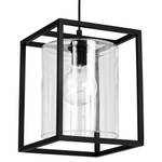 Lampe à suspension TANVIR Noir - Verre - Métal - 23 x 15 x 23 cm
