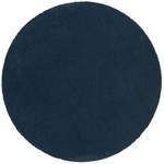 Luxus  ShaggyTeppich Velvet Rund Blau - Nachtblau - 100 x 100 cm