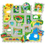 Puzzlematte für Babys - City Grün - Multicolor