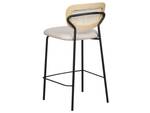 Tabouret de bar MAYETTA Beige - Noir - Bleu - Blanc - Textile - 45 x 90 x 43 cm