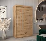 Armoire à portes coulissantes york Imitation chêne - Largeur : 120 cm - 2 porte