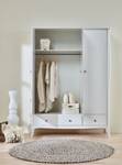 l' armoire Baroque Blanc crème - Blanc - Largeur : 143 cm