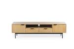 TV-Schrank Nordic Schwarz - Massivholz - 170 x 45 x 40 cm