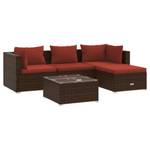 Garten-Lounge-Set (5-teilig) 3013632-6 Braun - Rot - Rotbraun