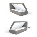 Boxspringbett Doppelbett Buffalo Mini Grau - Bettkasten rechts