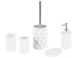Set accessoires de salle de bain TIRUA Blanc - Céramique - 13 x 34 x 11 cm