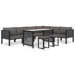 Modular-Sofa-Eckteil 49397 Grau - Metall - Polyrattan - 68 x 64 x 68 cm