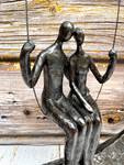 Spruchkarte Skulptur mit Swing