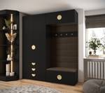 Garderobe Inova 4 Z12 Schwarz - Braun - Gold - Gold