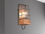 1 Gitterlampe flammig Wandlampe mit Holz