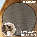 Runde Katzen-Kratzmatte Natura Grau - 150 x 150 cm