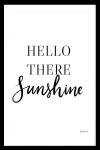 Poster hello there sunshine 60 x 90 cm - Bois manufacturé