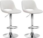 Barhocker Camden 2er Set Creme - Silber