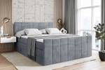 Boxspringbett MOETI-Z KING Hellgrau - Breite: 160 cm