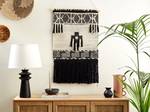 Suspension murale en tissu LARKANA Beige - Noir - Fibres naturelles - 56 x 117 x 1 cm